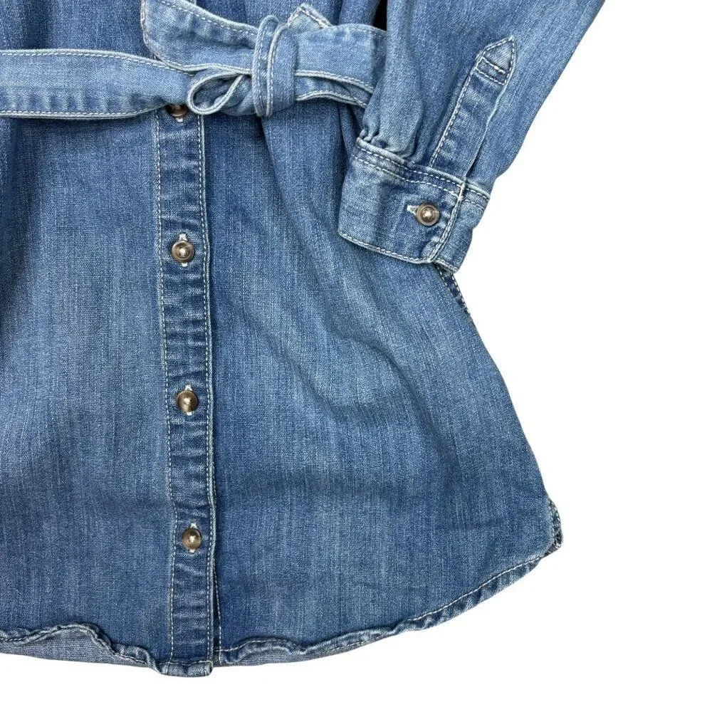 Old Navy Denim Dress Long Sleeve Size 6 Small